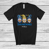 MacnyStore - Personalized Custom Name ShalomGnomes; Humorous Hanukkah Three Gnomes; Pajamas Family T-Shirt