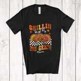 MacnyStore - Personalized Custom Name Chillin With 2nd Grade; Amusing Thanksgiving 3 Turkeys Students Teacher T-Shirt