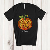 MacnyStore - Personalized Custom Name Fall Maltese Pumpkin; Happy Thanksgiving Halloween Family T-Shirt