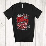 MacnyStore - Personalized Custom Name I Can Suck The Stripes Off A Candy Cane; Sarcastic Christmas Adult Naughty T-Shirt