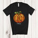 MacnyStore - Personalized Custom Name Fall Maltipoos Pumpkin; Happy Thanksgiving Halloween Family T-Shirt