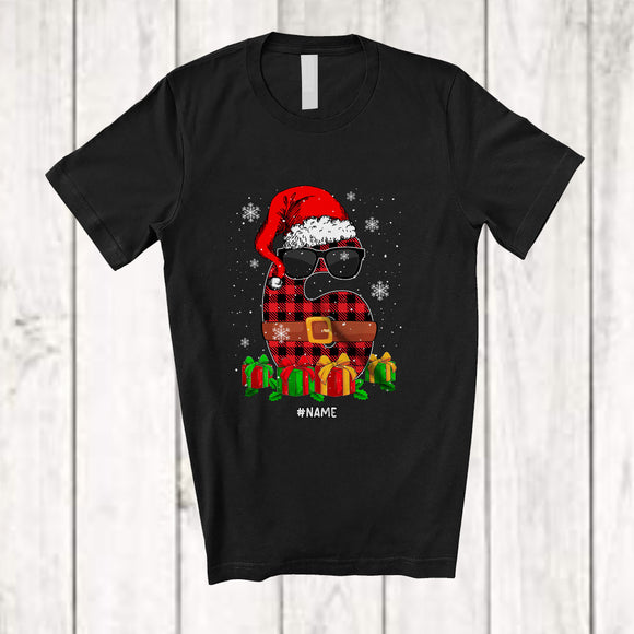 MacnyStore - Personalized Custom Name Six Fall Giving; Joyful Christmas Plaid Santa 6; Gen Alpha Couple T-Shirt