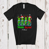 MacnyStore - Personalized Custom Name Pickle Squad; Humorous Christmas Four Pickle Cucumber In Canning T-Shirt