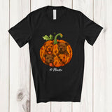 MacnyStore - Personalized Custom Name Fall Pit Bull Pumpkin; Happy Thanksgiving Halloween Family T-Shirt
