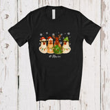 MacnyStore - Personalized Custom Name Four Santa Reindeer Chicken Face; Awesome Christmas Farmer Farming T-Shirt