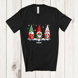 MacnyStore - Personalized Custom Name Three Pilot Gnomes Crew; Lovely Christmas Gnomies Jobs T-Shirt