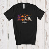 MacnyStore - Personalized Custom Name Four Wiener Dog Witch; Scary Halloween Dachshund Owner Lover T-Shirt