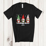 MacnyStore - Personalized Custom Name Three Social Worker Gnomes Crew; Lovely Christmas Gnomies Jobs T-Shirt