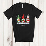 MacnyStore - Personalized Custom Name Three Teacher Gnomes Crew; Lovely Christmas Gnomies Jobs T-Shirt