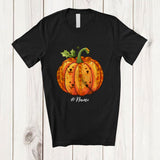 MacnyStore - Personalized Custom Name Fall Samoyed Pumpkin; Happy Thanksgiving Halloween Family T-Shirt