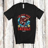 MacnyStore - Personalized Custom Name Here For The Catfish; Humorous Seafood Boil Party Fishing Food T-Shirt