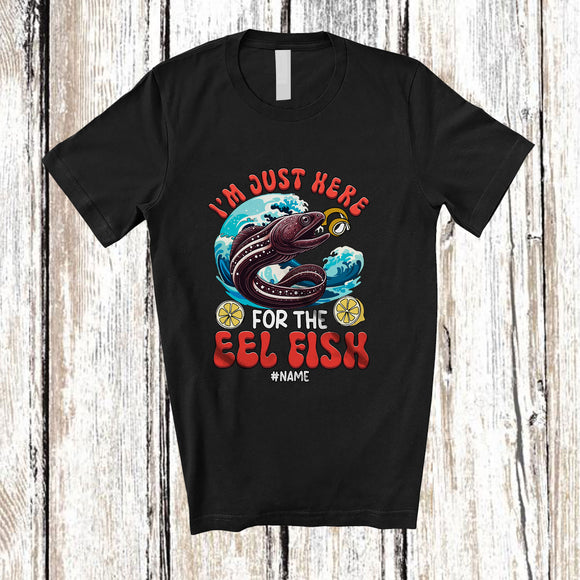 MacnyStore - Personalized Custom Name Here For The Eel Fish; Humorous Seafood Boil Party Fishing Food T-Shirt