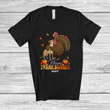 MacnyStore - Personalized Custom Name Happy Thanksgiving; Lovely Whippet Hugs Turkey Fall; Friends T-Shirt