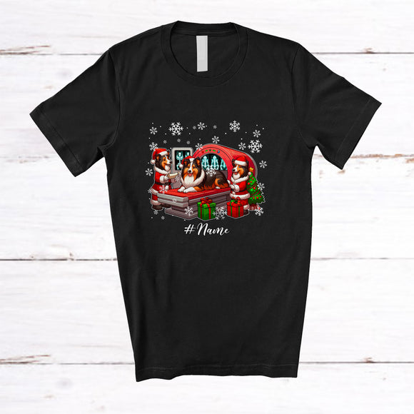 MacnyStore - Personalized Custom Name Radiology Santa Shetie Owner; Lovely Christmas X-Ray; Family T-Shirt