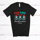 MacnyStore - Personalized Custom Name Team X-Ray; Joyful Christmas Three Skeleton Gnome Owner Lover T-Shirt
