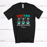 MacnyStore - Personalized Custom Name Team X-Ray; Joyful Christmas Three Skeleton Snowman Owner Lover T-Shirt