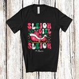 MacnyStore - Personalized Custom Name Sleigh Girl Sleigh; Humorous Christmas Pink Sleigh Santa; Family Group T-Shirt
