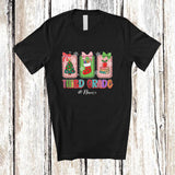 MacnyStore - Personalized Custom Name Third Grade; Lovely Christmas Tree Sock Books; Teacher Appreciation T-Shirt