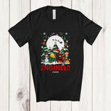 MacnyStore - Personalized Custom Name Engineer; Joyful Christmas Reindeer Snowman; Proud Jobs Family T-Shirt