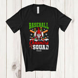 MacnyStore - Personalized Custom Name Baseball Christmas Squad; Awesome X-mas Tree Gnome Sport Player T-Shirt