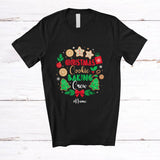 MacnyStore - Personalized Custom Name Christmas Cookie Baking Crew; Cheerful X-mas Cookies Baking Baker T-Shirt