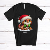 MacnyStore - Personalized Custom Name Santa Gingerbread Bearded Dragon; Amazing Christmas Snow Animal T-Shirt