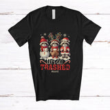 MacnyStore - Personalized Custom Name Get Trashed; Lovely Christmas Three Snowman Santa Raccoon Trash T-Shirt