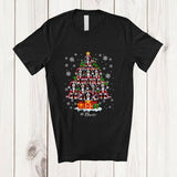 MacnyStore - Personalized Custom Name Bernedoodles Santa As Christmas Tree; Lovely X-mas Lights Family T-Shirt
