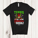 MacnyStore - Personalized Custom Name Tennis Christmas Squad; Awesome X-mas Tree Gnome Sport Player T-Shirt