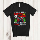 MacnyStore - Personalized Custom Name What Santa's Sleigh Look Like; Joyful Christmas Tractor Driver T-Shirt