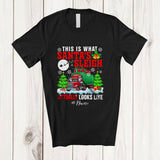 MacnyStore - Personalized Custom Name What Santa's Sleigh Look Like; Joyful Christmas Truck Driver T-Shirt