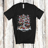 MacnyStore - Personalized Custom Name Maltese Santa On Christmas Tree Snow; Lovely Winter Family T-Shirt