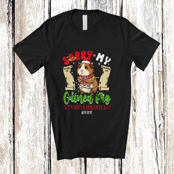 MacnyStore - Personalized Custom Name Sorry My Guinea Pig Ate Santa's Naughty List; Joyful Christmas Family T-Shirt