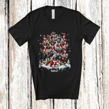 MacnyStore - Personalized Custom Name St. Bernard Santa On Christmas Tree Snow; Lovely Winter Family T-Shirt