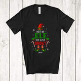 MacnyStore - Personalized Custom Name I'm Not An Elf I'm Just Short; Humorous Christmas Elf Snow; Family T-Shirt