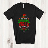 MacnyStore - Personalized Custom Name This Is My Christmas Movies Watching Shirt; Lovely Elf X-mas Family T-Shirt