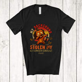 MacnyStore - Personalized Custom Name Dachshund Stolen My Halloween Costume; Creepy Vintage Retro Dabbing T-Shirt