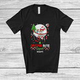 MacnyStore - Personalized Custom Name Christmas Nurse Squad; Awesome X-mas Moon Stethoscope Snowman T-Shirt