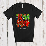 MacnyStore - Personalized Custom Name Boxing Christmas Coquette; Lovely Bow Tie Snowing; Sport Player T-Shirt