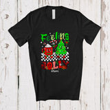 MacnyStore - Personalized Custom Name Feeling Jolly; Adorable Christmas Tree Coffee; Friends Family Group T-Shirt