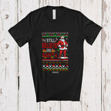 MacnyStore - Personalized Custom Name Still Believe In Santa; Joyful Christmas Snow Sweater Santa; Family T-Shirt