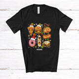MacnyStore - Personalized Custom Name Santa Elf Taco Pizza Donut Collection; Adorable Christmas Lights Food T-Shirt