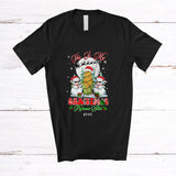 MacnyStore - Personalized Custom Name My Christmas Pajamas Shirt; Lovely Corn Snowman; Vegetable Vegan T-Shirt