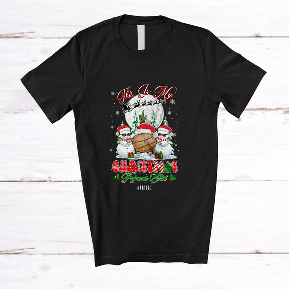 MacnyStore - Personalized Custom Name My Christmas Pajamas Shirt; Lovely Onion Snowman; Vegetable Vegan T-Shirt
