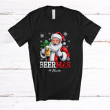 MacnyStore - Personalized Custom Name Beermas; Wonderful Christmas Santa Santa Drinking Beer Drunker T-Shirt