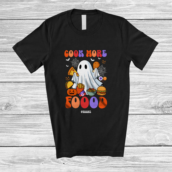 MacnyStore - Personalized Custom Name Cook More Foood; Lovely Halloween Boo Ghost Food; Chef Group T-Shirt