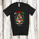 MacnyStore - Personalized Custom Name Oh Pharmatree; Lovely Christmas Lights Tree Medication Pills; Pharmacist T-Shirt