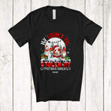 MacnyStore - Personalized Custom Name Guinea Pig Stolen My Christmas Sweater; Joyful Moon Santa Gnome T-Shirt