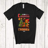 MacnyStore - Personalized Custom Name C Is For Cookies Not Christmas; Joyful X-mas Lights Baker Family T-Shirt