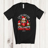 MacnyStore - Personalized Custom Name I'm Ready For Christmas; Lovely Santa Gnome In Coffee Cup Gnomes T-Shirt